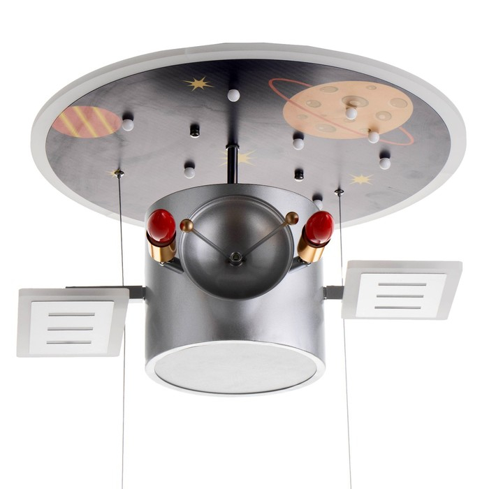 Светильник "Спутник" 1хLED 110Вт диммер+2х40Вт E14 серо-синий 68х55х33 см BayerLux