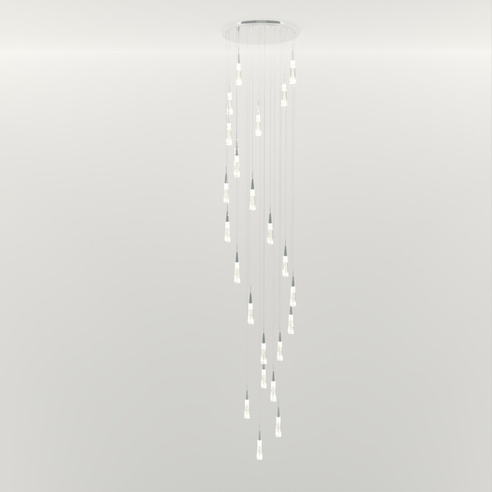 Светильник-каскад Светильник-каскад "Дрим" 24хLED 72Вт 3000K серебро 60х60х300см BayerLux