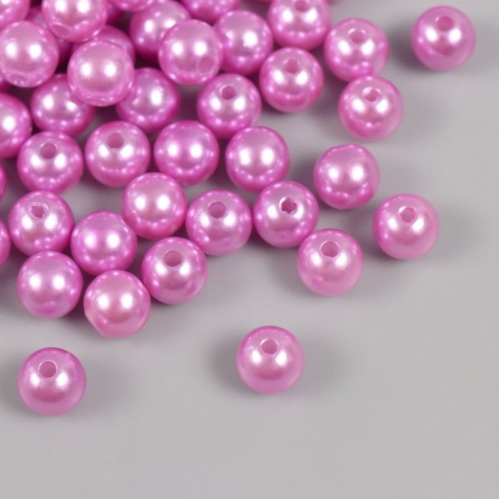Набор бусин Набор бусин "Жемчуг" d 10 мм, 250 гр, сиреневый