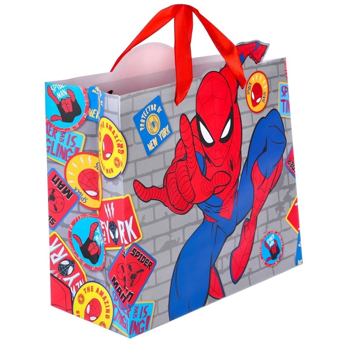 Пакет подарочный, 23х27х11.5 см, упаковка, Человек-паук Пакет подарочный, 23х27х11.5 см, упаковка, Человек-паук