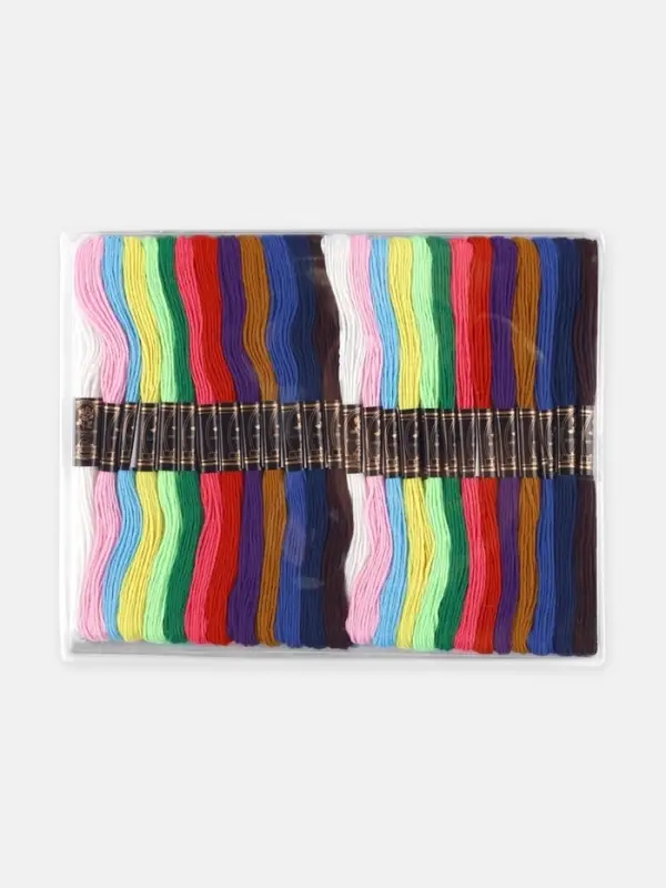 Нитки мулине, 8&plusmn;1 м, набор 50 шт., разноцветные