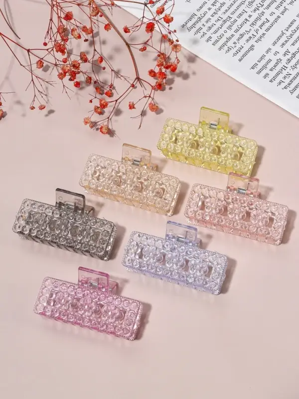 Крабик для волос &laquo;Вивьен&raquo;, прямой, 7 см, МИКС