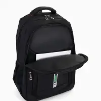 Рюкзак молодёжный, 2 отдела на молнии, 4 кармана, размер 37&times;17&times;54 см, чёрный