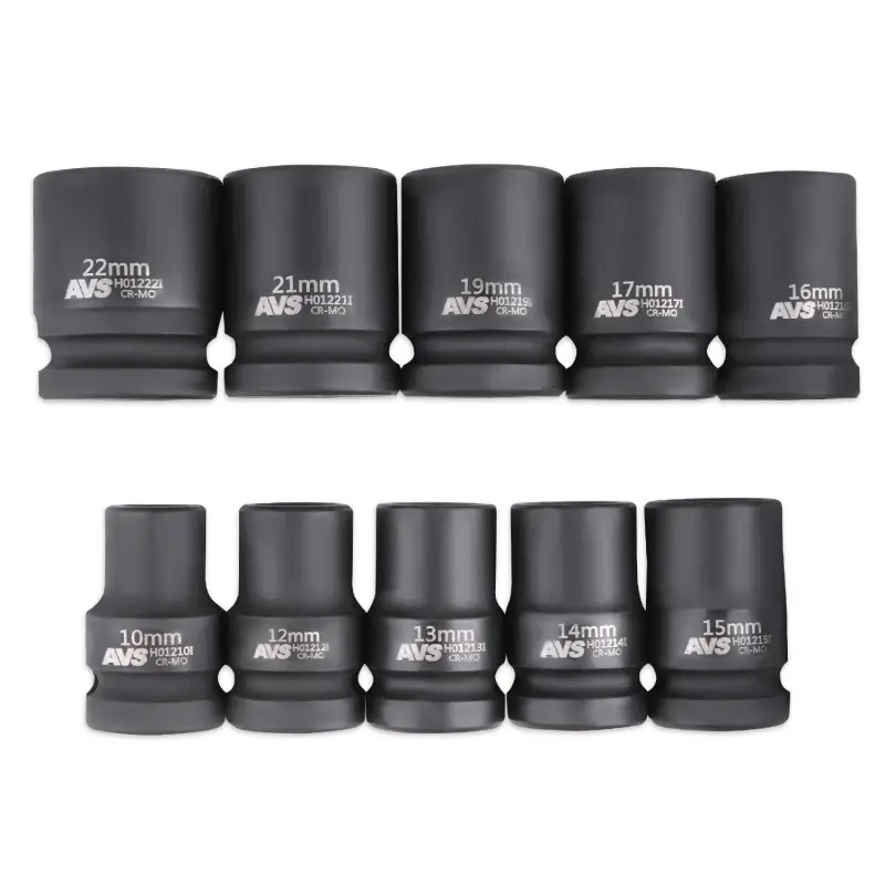 Набор головок торцевых ударных 1/2"DR (10 - 22 мм) (10 предметов) AVS NG12-10I