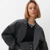 Бусы 2 яруса &laquo;Рошель&raquo;, подвеска капля на цепочке, шар №12, L=42 см, белые в серебре