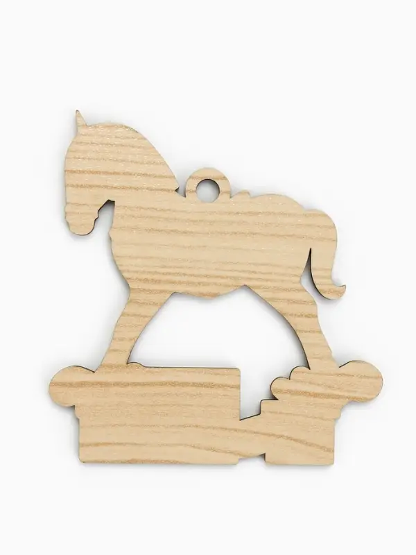 Ёлочная игрушка деревянная &laquo;Новогодний конь&raquo;, набор 10 шт.