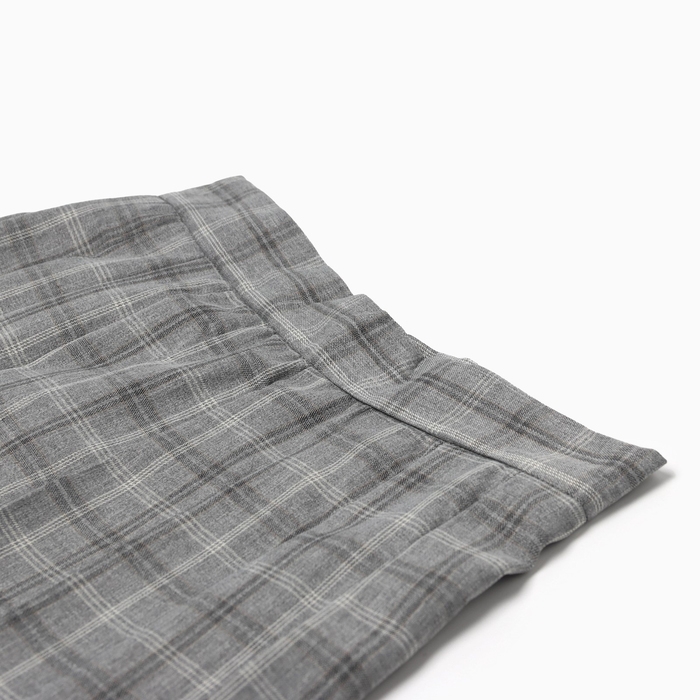 Юбка женская в складку MINAKU: Casual Collection цвет клетка серая , р-р 44 Юбка женская в складку MINAKU: Casual Collection цвет клетка серая , р-р 44