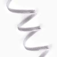 Лента бархатная, с серебряным люрексом, 6 мм, 18&plusmn;1 м, серая №184