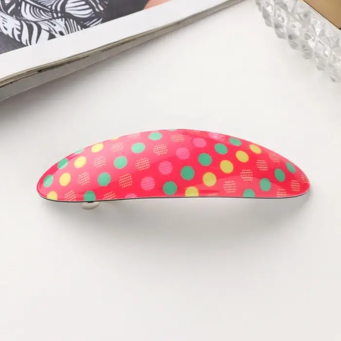 Заколка - автомат для волос QF &laquo;Сильва&raquo;, круги колор, 9.5 см, МИКС