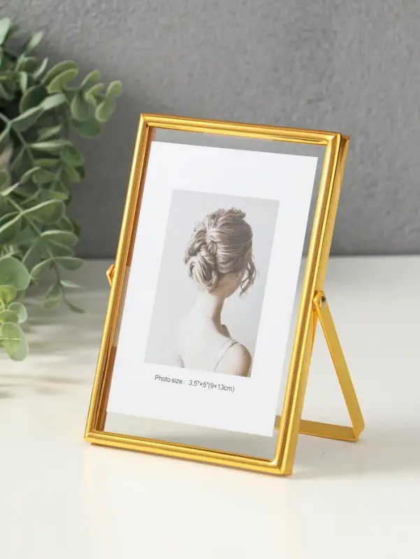 Фоторамка металл на 1 фото 10х15 см Фоторамка металл на 1 фото 10х15 см "Лофт" золото гальваника 1,2х11,5х16 см