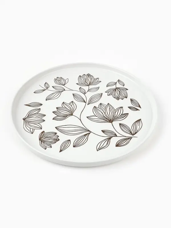 Блюдо керамическое &laquo;Цветочная поляна&raquo;, d=27.3 см, ручная работа