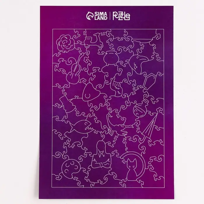 Пазл деревянный фигурный Puzzle &laquo;Девочка в чёрном платье&raquo;, 80 элементов