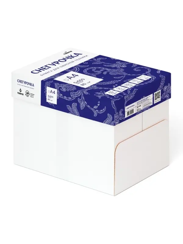Бумага Снегурочка, А4, 500 листов, 80 г/м&sup2;, белизна 146% CIE, класс C