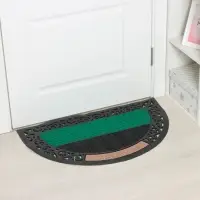 Коврик придверный Доляна Welcome, полукруглый, узор, 50&times;80 см, МИКС