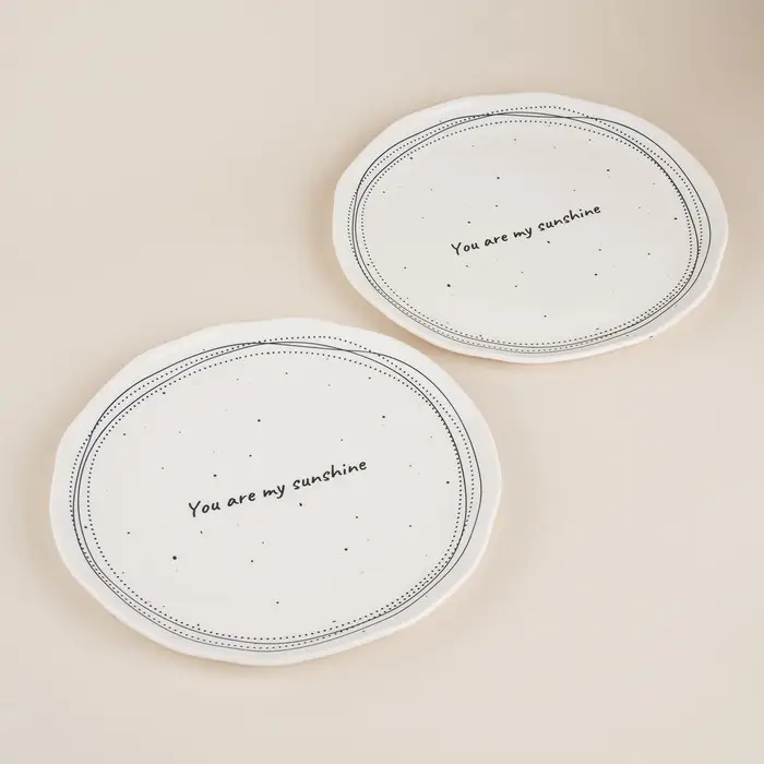 Тарелки SL Home &laquo;Милый дом&raquo;, d=27 см, набор 2 шт., фарфор, белые