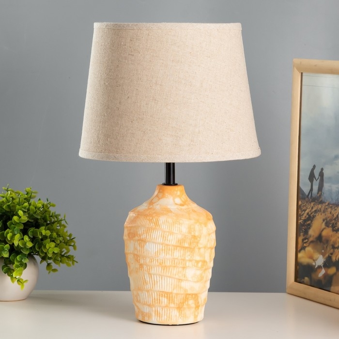 Настольная лампа Настольная лампа "Далия" Е14 40Вт оранжевый 22,5х22,5х37см RISALUX