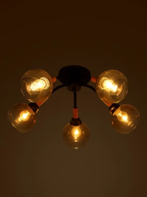 Люстра потолочная BayerLux &laquo;Гундер&raquo;, 5хЕ27, 40 Вт, черный, 57&times;57&times;25 см