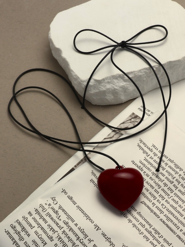 Портупея с кулоном «Сердечко», трансформер, бордовая, 150 см