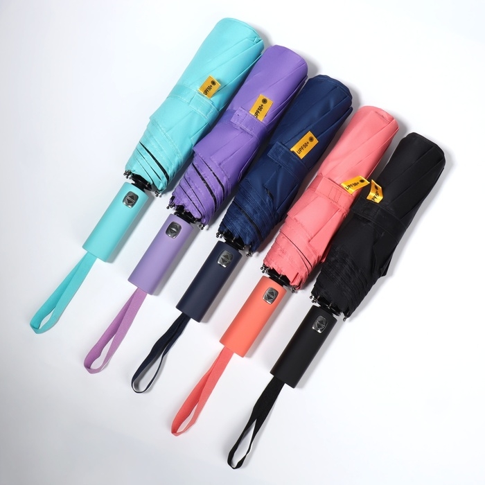 Зонт автоматический «Однотон», эпонж, 3 сложения, 8 спиц, R = 50/58 см, D = 116 см, цвет МИКС Зонт автоматический «Однотон», эпонж, 3 сложения, 8 спиц, R = 50/58 см, D = 116 см, цвет МИКС