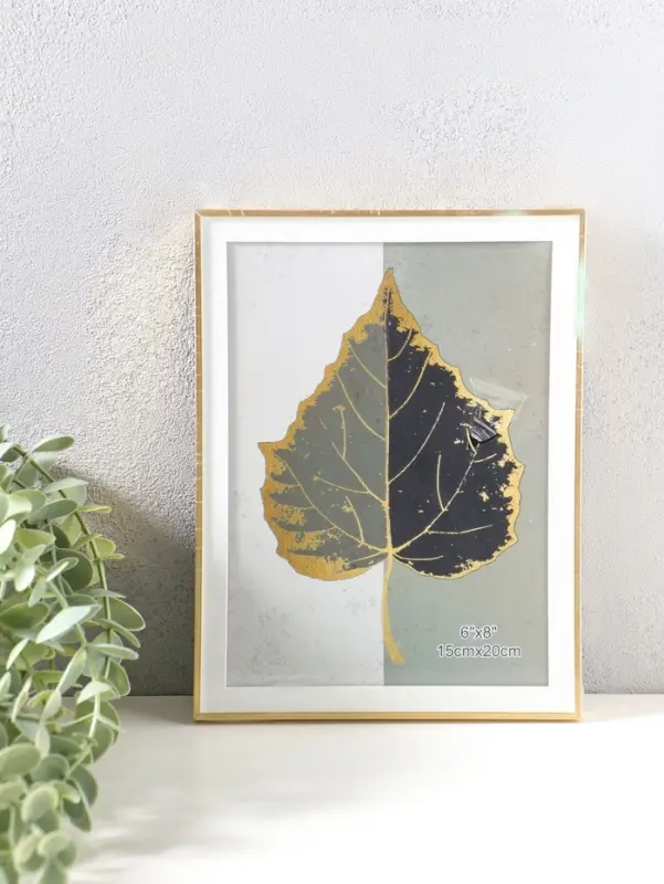 Фоторамка пластик 15х20 см "Современная классика" золото и белый 20,8х15,8х1,5 см