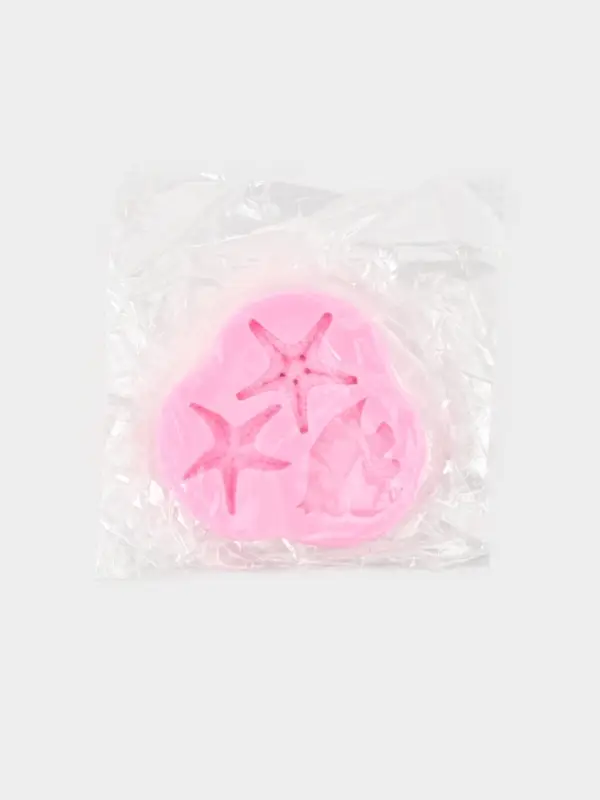 Молд для заливки &laquo;Лагуна&raquo;, силикон, 3 ячейки, 8&times;7.5&times;1 см, розовый