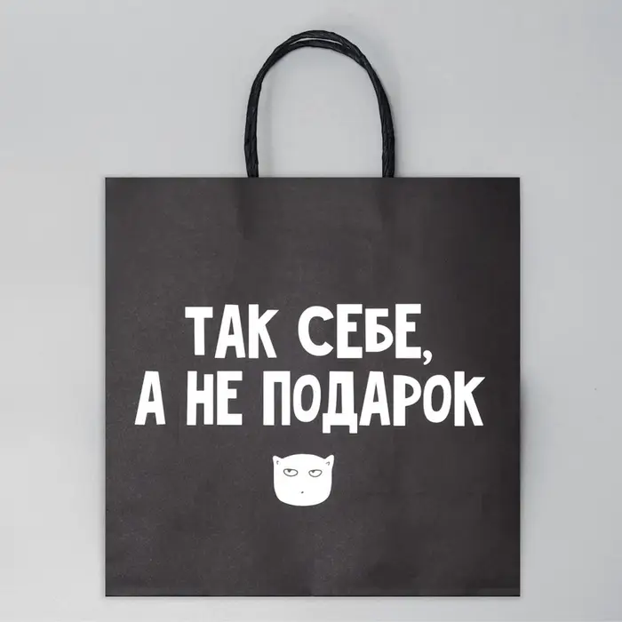 Пакет подарочный, упаковка, &laquo;Так себе, а не подарок&raquo;, 22&times;22&times;11 см