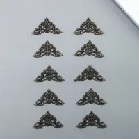 Уголок декоративный "Королевский" набор 10 шт 3,5х3,5 см