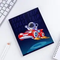 Тетрадь в клетку, 48 л., А5, на скрепке, блок №1 «Космос» МИКС Тетрадь в клетку, 48 л., А5, на скрепке, блок №1 «Космос» МИКС