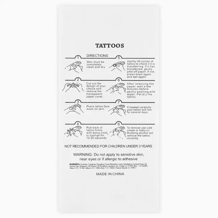 Набор «Золотые тату», 1 лист