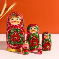 Матрёшка дерево &laquo;Ульяна&raquo;, 5-ти кукольная, 18 см, ручная работа, МИКС