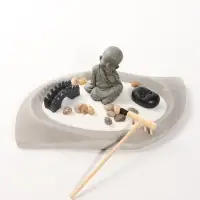 Сад камней &laquo;Смеющийся будда&raquo;, с подставкой для благовоний, 24&times;14.5&times;2 см