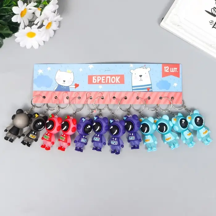 Брелок резина Брелок резина "Игровая космо-мышь" МИКС 1,7х2,8х5,5 см