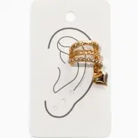 Кафф &laquo;Стиль&raquo; сердце, стеганое, белые в золоте