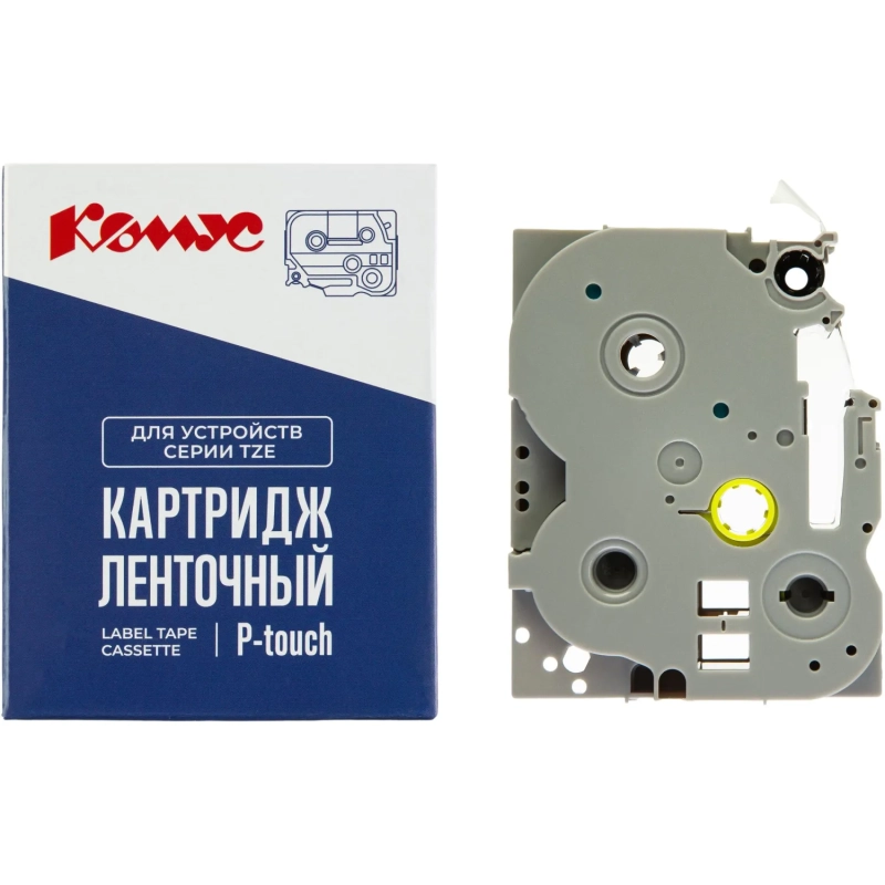 Картридж Комус TZE-231(Brother TZE-231 черный на белом ,12мм/8м)