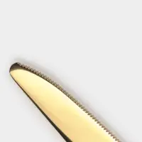 Столовые приборы Magistro &laquo;Версаль&raquo;, 4 предмета, нержавеющая сталь, золотистые, чёрные