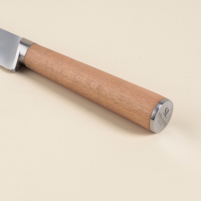 Нож кухонный овощной SL Home «Калабрия», нержавеющая сталь, 8,5 см, бежевый Нож кухонный овощной SL Home «Калабрия», нержавеющая сталь, 8,5 см, бежевый