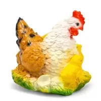 Садовая фигура из гипса &laquo;Курица наседка с цыплятами&raquo;, 27&times;20&times;21 см