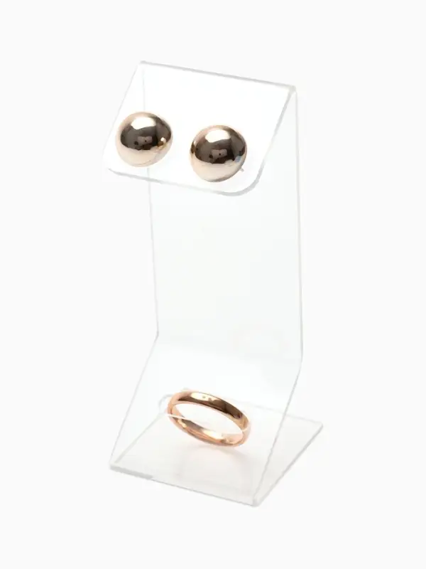 Подставка под серьги, кольцо, 4&times;4&times;10 см, оргстекло 1.5 мм