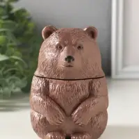 Шкатулка с крышкой для украшений &laquo;Медведь&raquo;, 11&times;7 см, коричневая