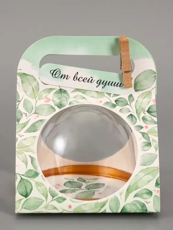 Коробка подарочная с куполом &laquo;Зелень&raquo;, 11.5&times;12&times;15.5 см