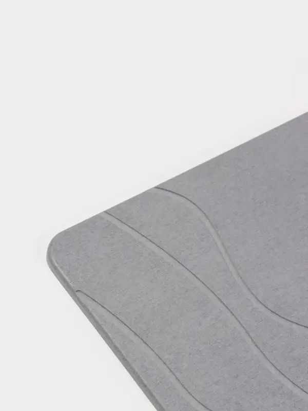 Коврик для сушки посуды диатомитовый, 40&times;30 см, серый