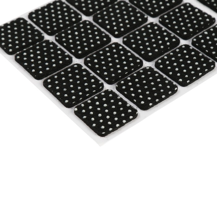 Накладка мебельная из войлока, 18х18 мм, клейкая поверхность, 32 шт Накладка мебельная из войлока, 18х18 мм, клейкая поверхность, 32 шт