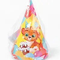 Набор колпаков праздничных «С Днём рождения, весёлые зверята», 6 шт Набор колпаков праздничных «С Днём рождения, весёлые зверята», 6 шт