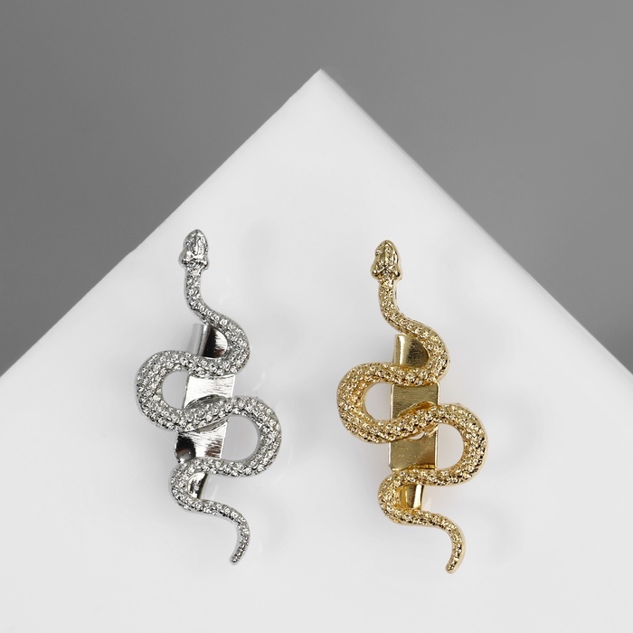 Символ года! Брошь  Символ года! Брошь "Змея" извилистая, цвет МИКС