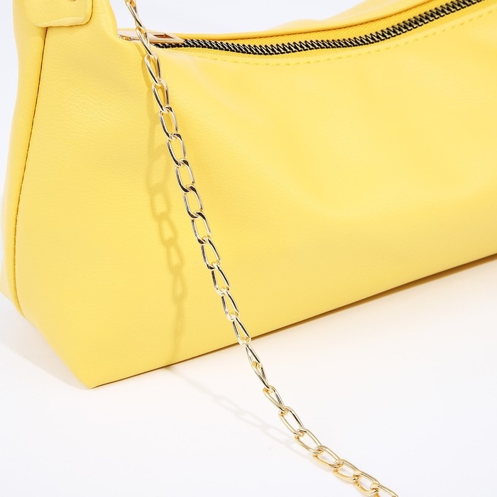 Сумка-багет на молнии, цвет жёлтый Сумка-багет на молнии, цвет жёлтый