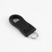 Язычок - пуллер для молнии, съёмный, 4.4&times;1.6 см, 10 шт., чёрный