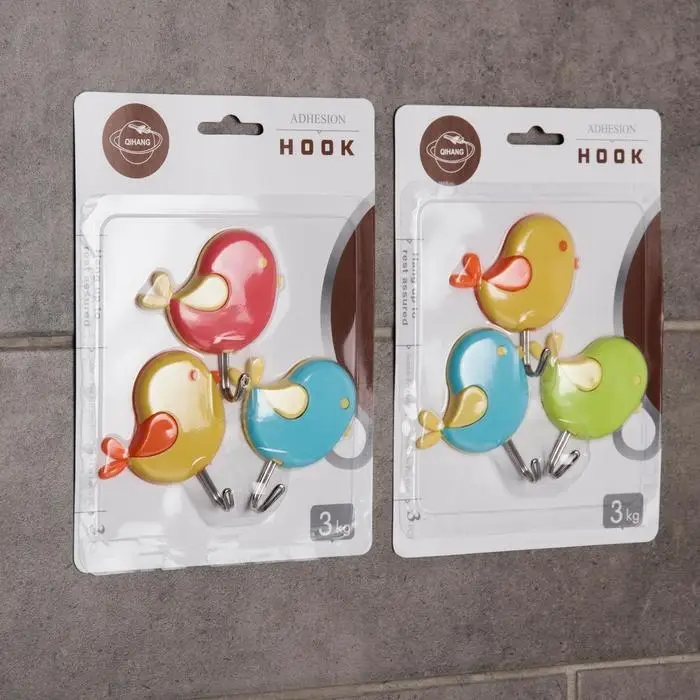 Крючок на липучке «Соловей», 3 шт, цвет МИКС