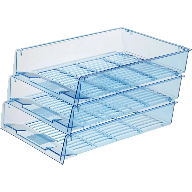 Лоток горизонтальный Attache Bright Colours решетчатый прозрачный голубой