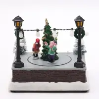 Фигура светодиодная &laquo;Площадь новогодняя&raquo; 14&times;12&times;14 см, муз, USB, AAx3 (не в комплекте), МУЛЬТИ