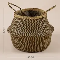 Корзина для белья плетеная круглая SL Home &laquo;Сорренто&raquo;, камыш, 35&times;45 см